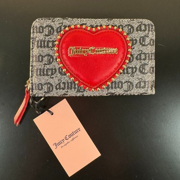 Juicy Couture Handbags - Juicy Couture Status Black Beige Love Never Dies Multi-compartment Bifold - NWT